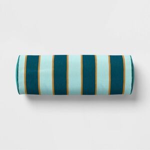 NEW Threshold Berry Striped Bolster Pillow